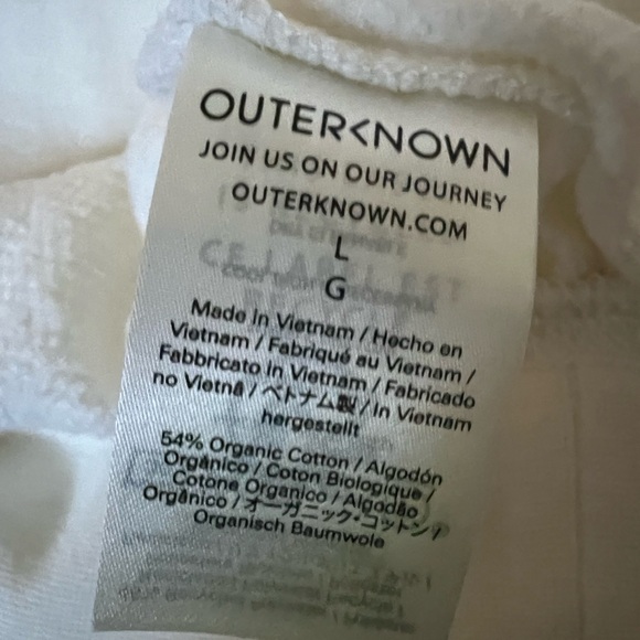 Outerknown Color Block Pink Coral White Terry Hoodie size S and L NWT - Picture 6 of 9